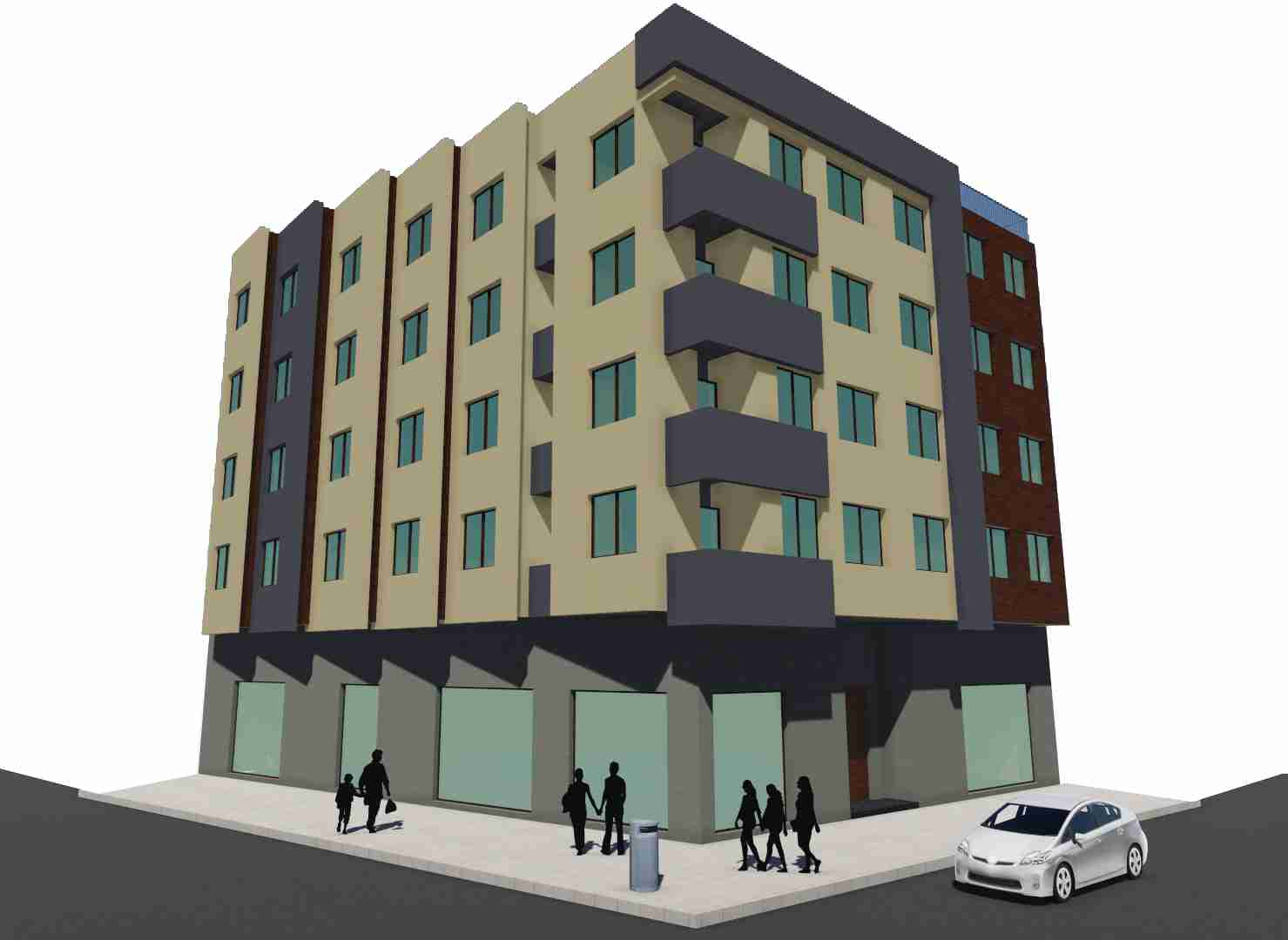 IMMEUBLE EN R+4+retrait